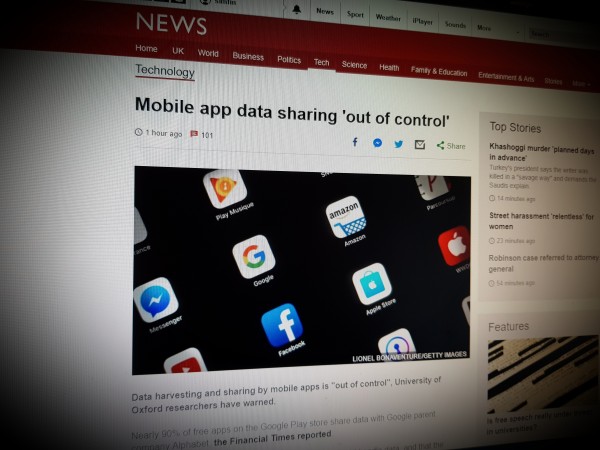 Mobile app data sharing 'out of control'