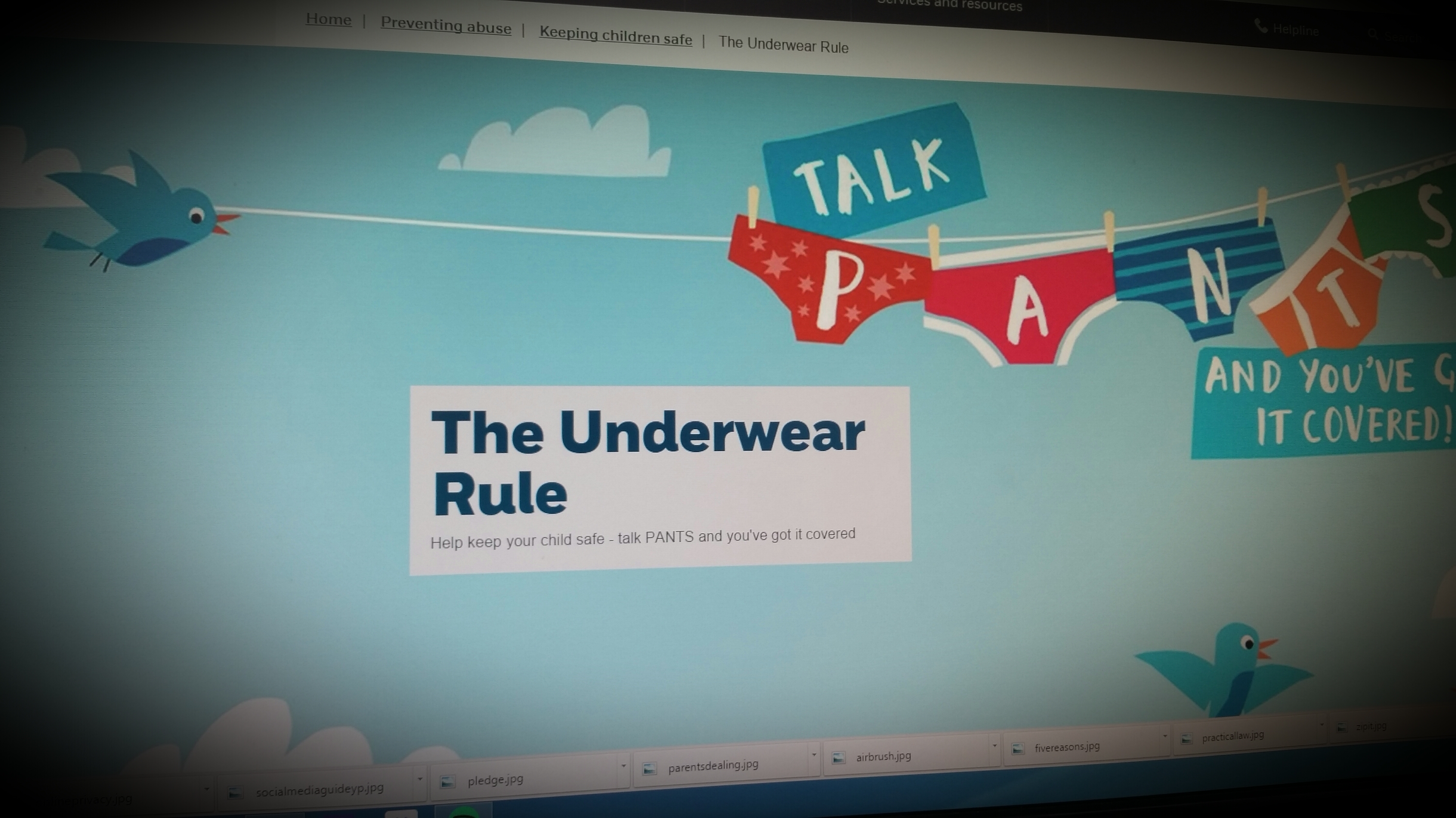 Teach Your Child The Underwear Rule - NSPCC Campaign - Simfin | Esafety ...