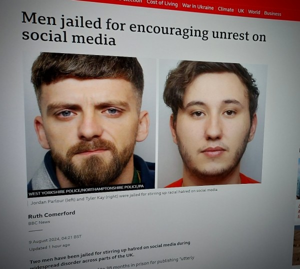 Men jailed for encouraging unrest on social media