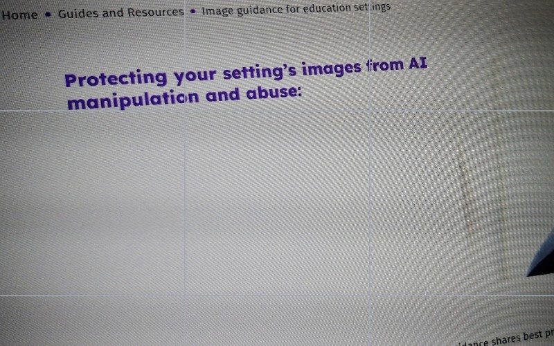 Protecting your setting’s images from AI manipulation and abuse: