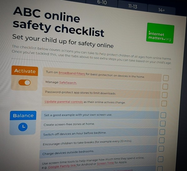 ABC. Set your child up for safety online