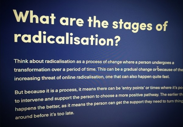 What are the stages of radicalisation?