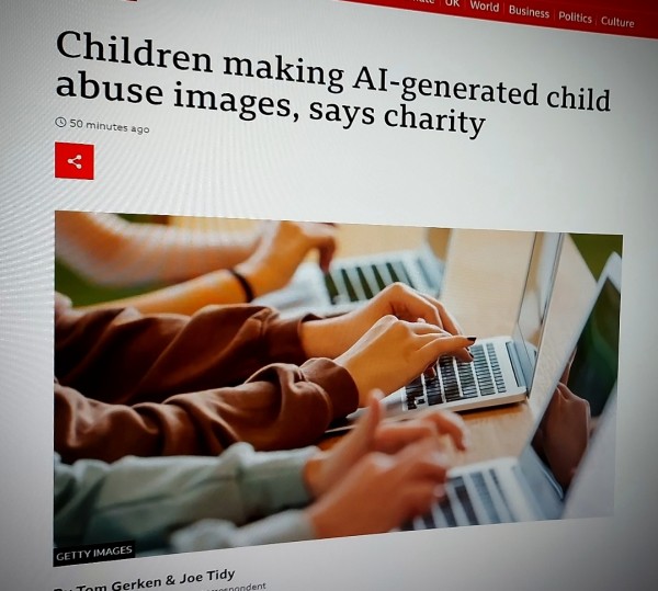 Children making AI-generated child abuse images, says charity