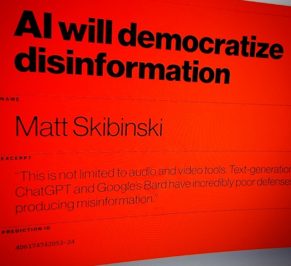 AI will democratize disinformation