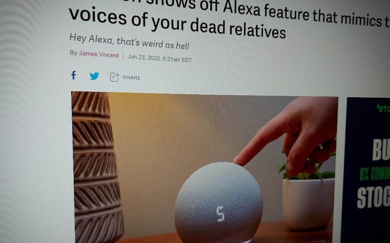 Amazon shows off Alexa feature that mimics the voices of your dead relatives