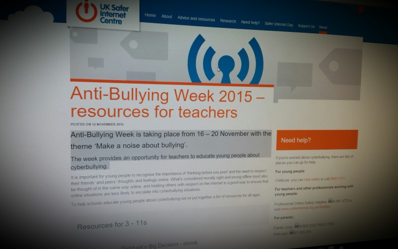 Anti-Bullying Week 2015 – resources for teachers