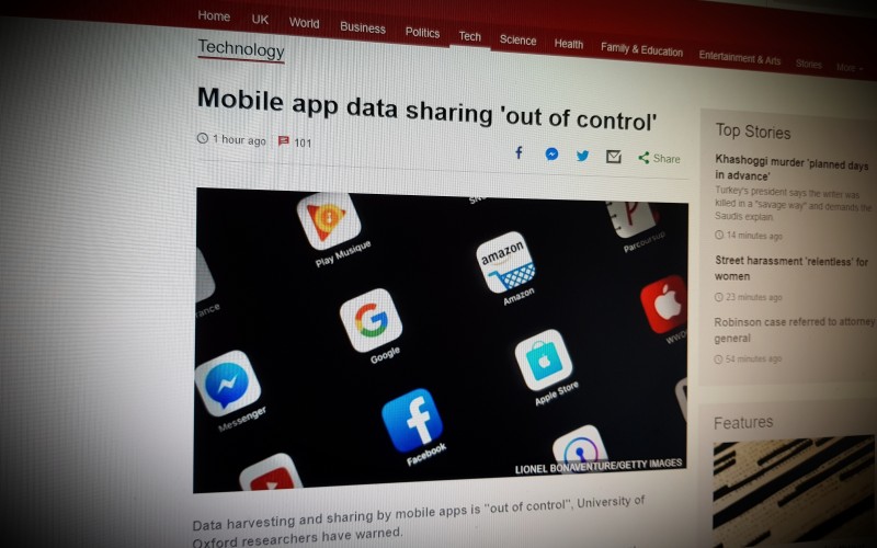 Mobile app data sharing 'out of control'