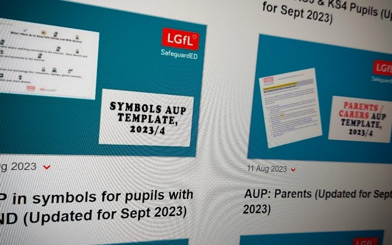 Updated Policies and AUPs from LGFL Aug 2023