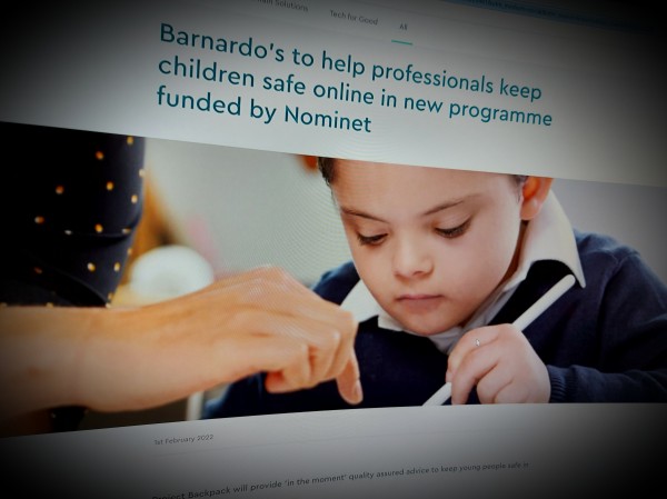 Barnardo’s to help professionals keep children safe online.
