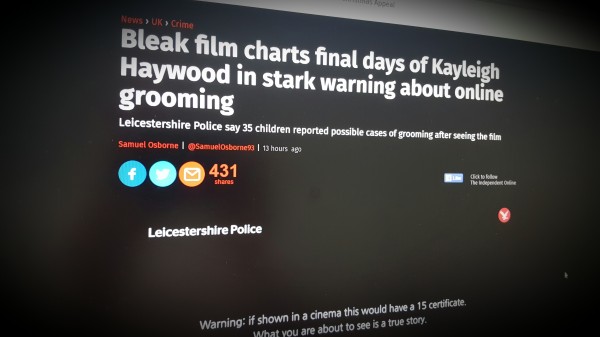 Bleak film charts final days of Kayleigh Haywood in stark warning about online grooming