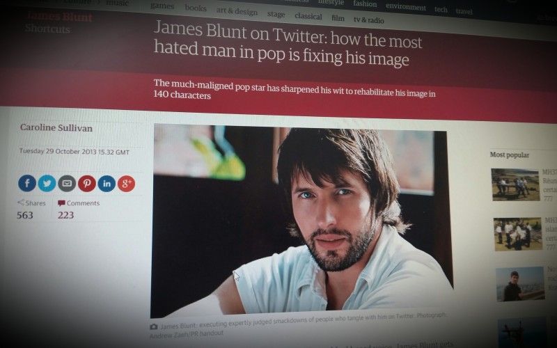 James Blunt on Twitter: how the most hated man in pop is fixing his image