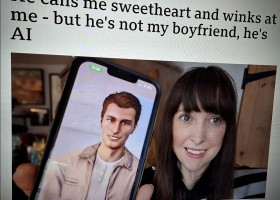He calls me sweetheart and winks at me - but he's not my boyfriend, he's AI