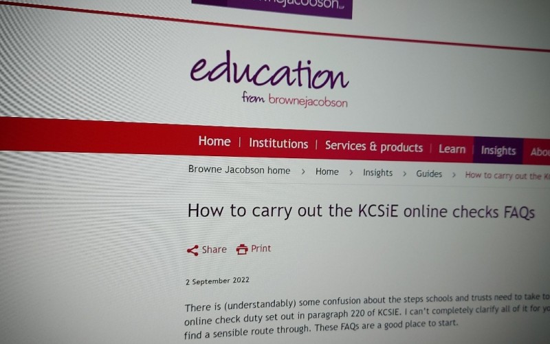 How to carry out the KCSiE online checks FAQs