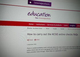 How to carry out the KCSiE online checks FAQs