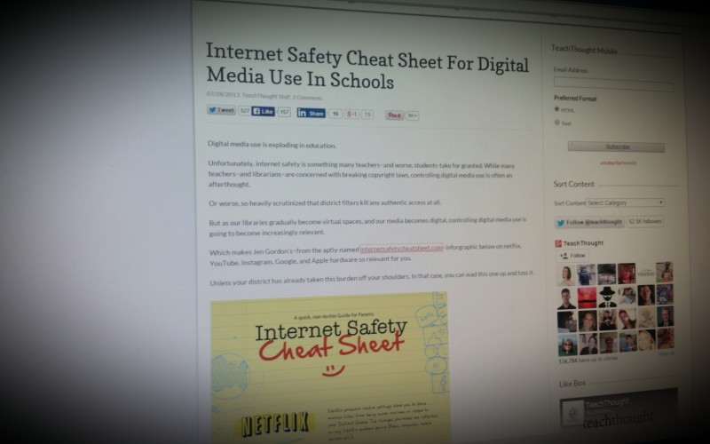 Internet Safety Cheat Sheet For Digital Media Use In Schools