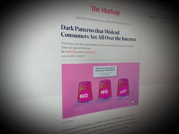 Dark Patterns that Mislead Consumers Are All Over the Internet