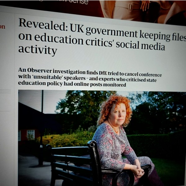 Revealed: UK government keeping files on education critics’ social media activity