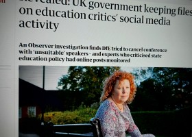 Revealed: UK government keeping files on education critics’ social media activity