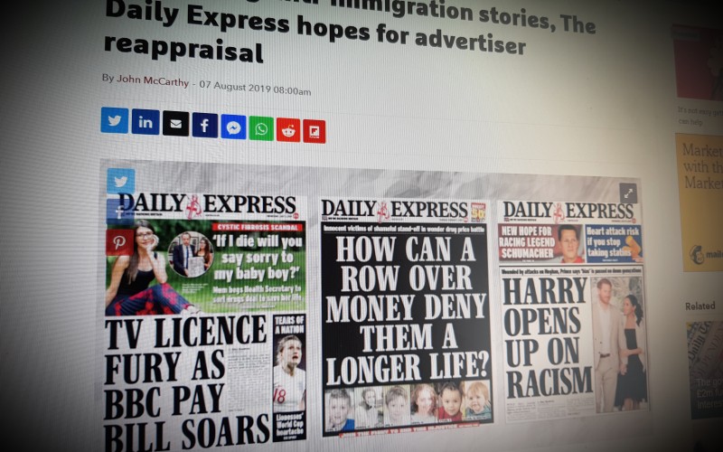 After axing anti-immigration stories, The Daily Express hopes for advertiser reappraisal