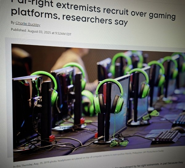 Far-right extremists recruit over gaming platforms, researchers say