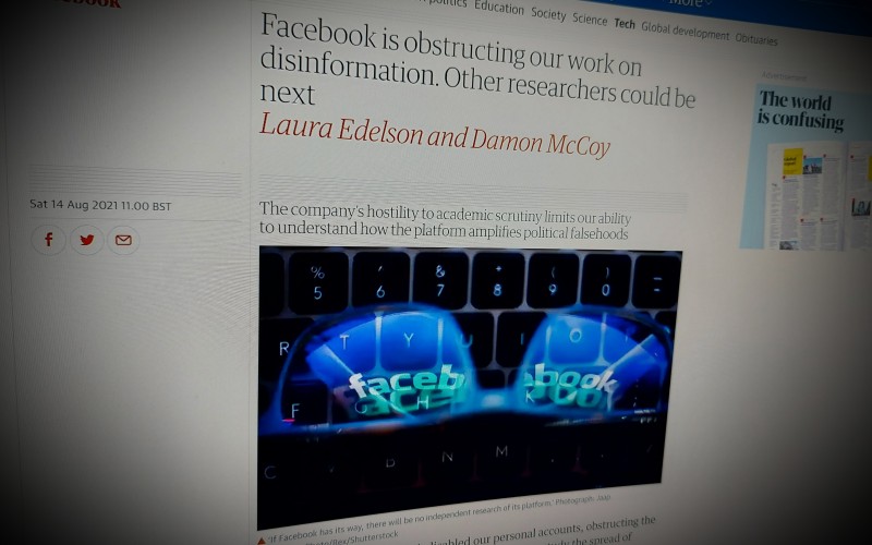 Facebook is obstructing our work on disinformation.