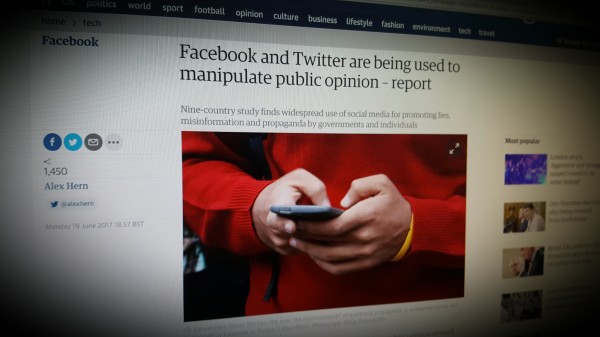Facebook and Twitter are being used to manipulate public opinion – report
