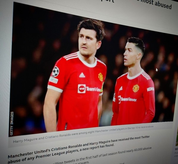 Cristiano Ronaldo & Harry Maguire most abused players on Twitter 