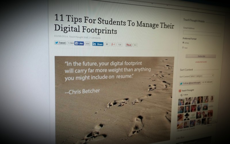 What to tell your students about managing their digital footprint