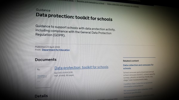 Data protection: toolkit for schools