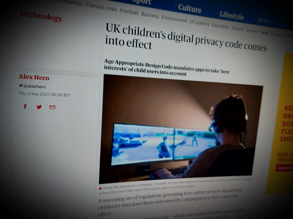 UK children’s digital privacy code comes into effect