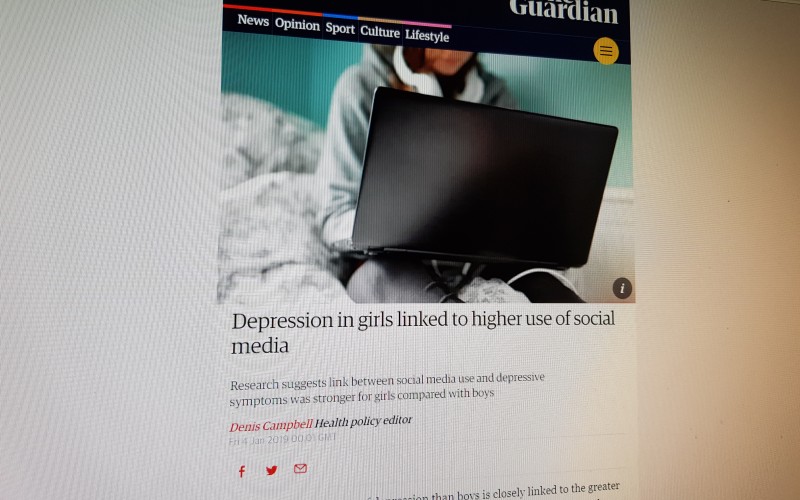 Depression in girls linked to higher use of social media