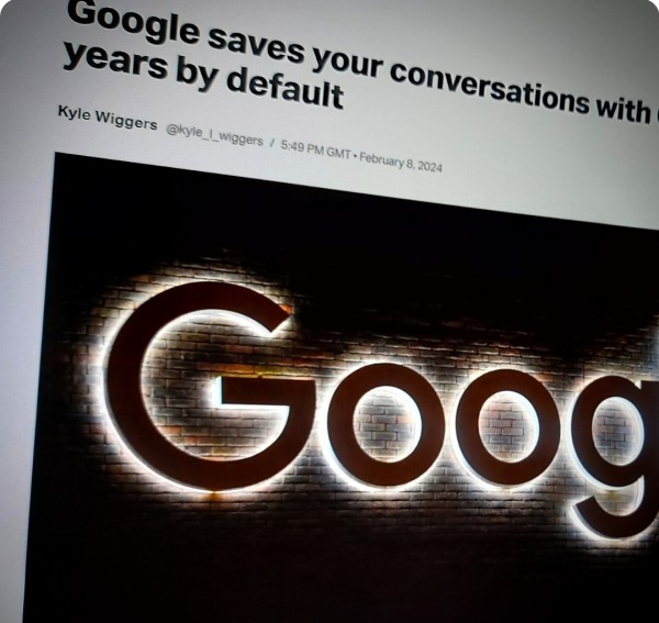 Google saves your conversations with Gemini for years by default