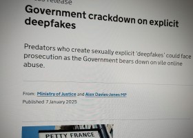 Government crackdown on explicit deepfakes