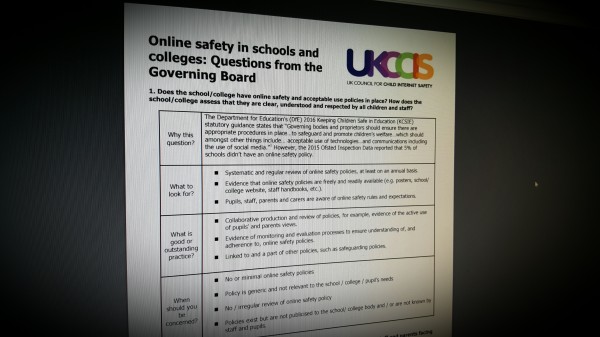 Online safety in schools and colleges: Questions for the Governing Board 
