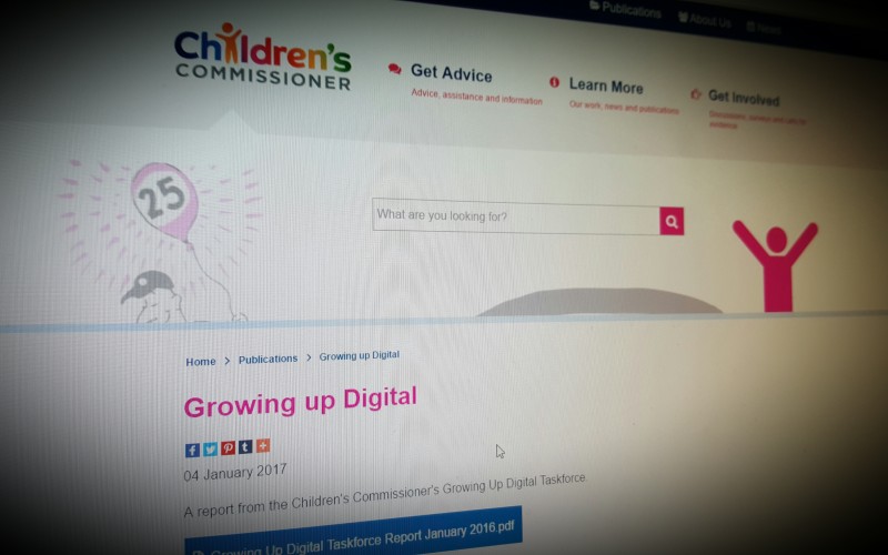 Growing up Digital; Children's Commissioner report