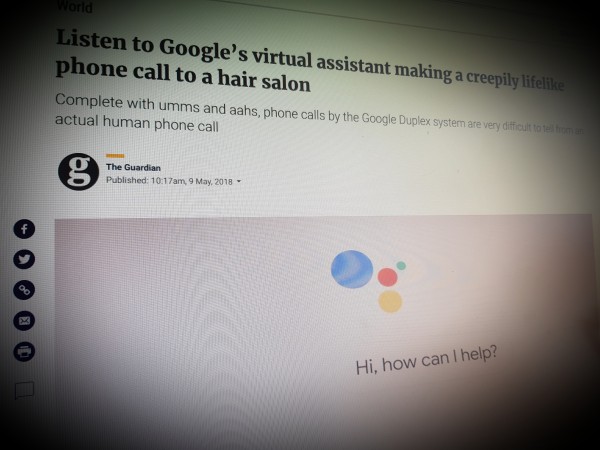 Listen to Google’s virtual assistant making a creepily lifelike phone call to a hair salon