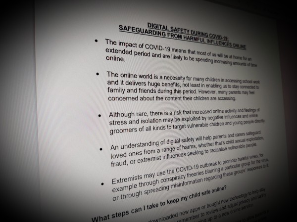 DIGITAL SAFETY DURING COVID-19: SAFEGUARDING FROM HARMFUL INFLUENCES ONLINE