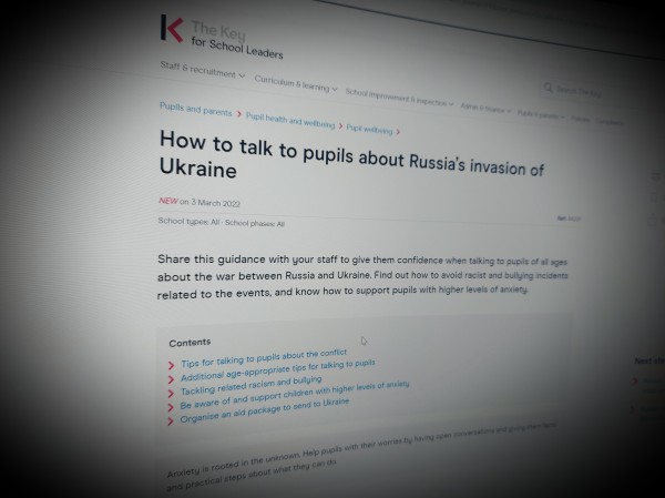 How to talk to pupils about Russia’s invasion of Ukraine