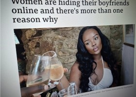 Women are hiding their boyfriends online 