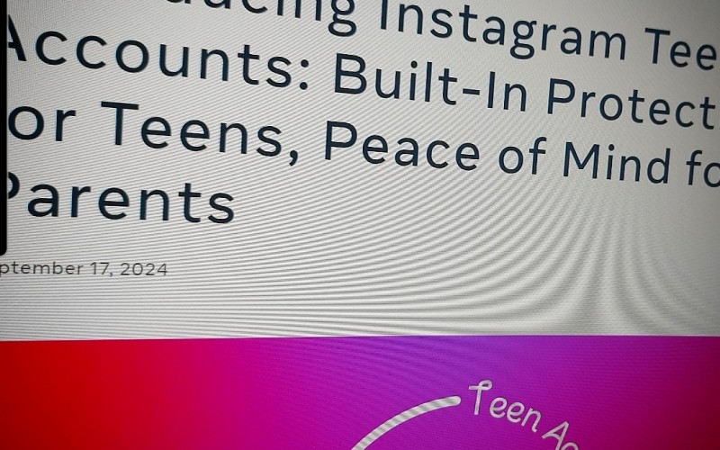 Introducing Instagram Teen Accounts: Built-In Protections for Teens.