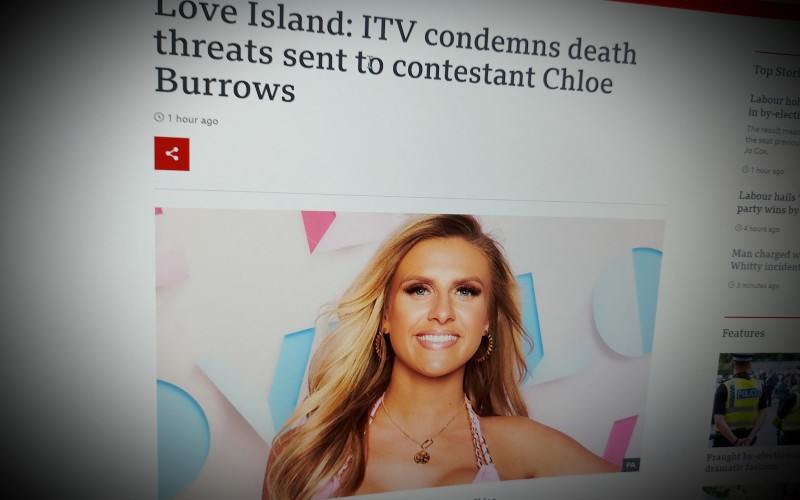 Love Island: ITV condemns death threats sent to contestant