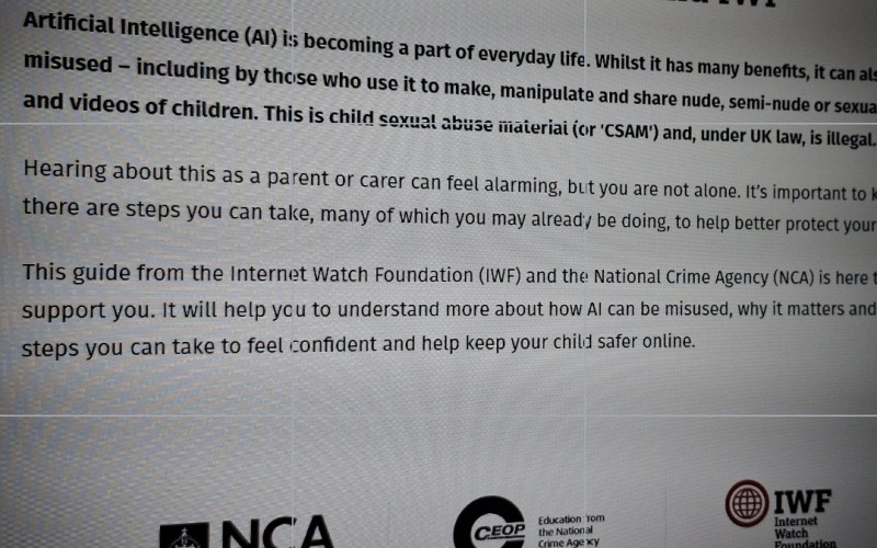Stopping AI Child Sexual Abuse Imagery: Advice for Parents and Carers