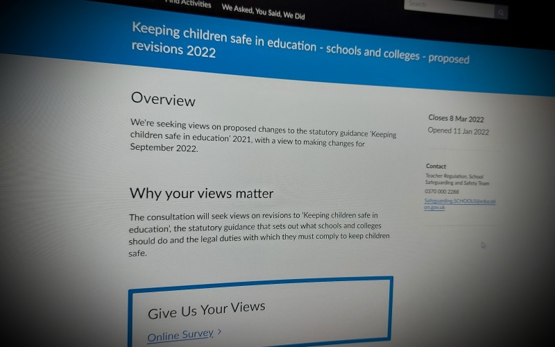 Keeping children safe in education - schools and colleges - proposed revisions 2022