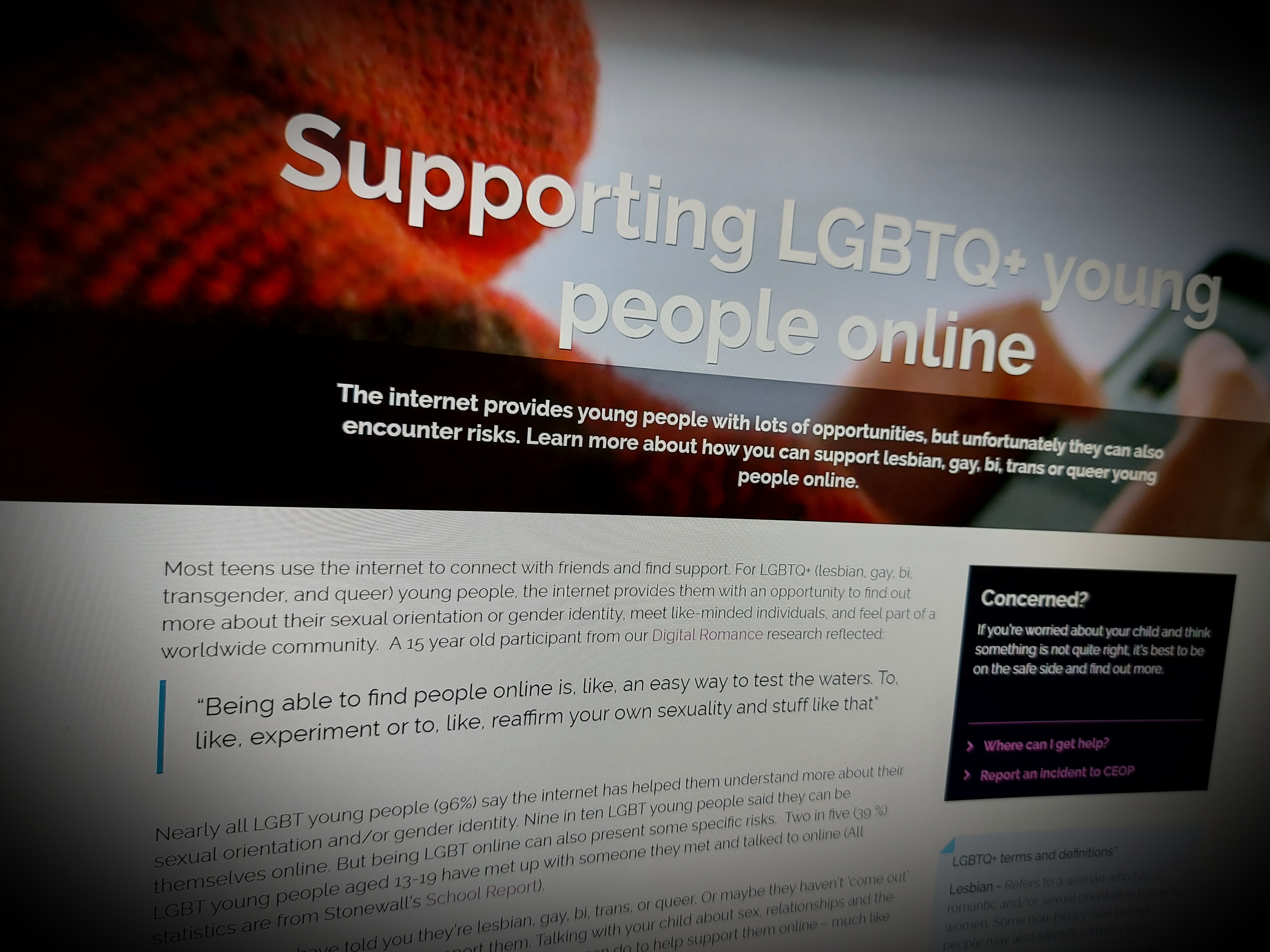 Supporting LGBTQ+ young people online - Simfin | Esafety, safeguarding ...