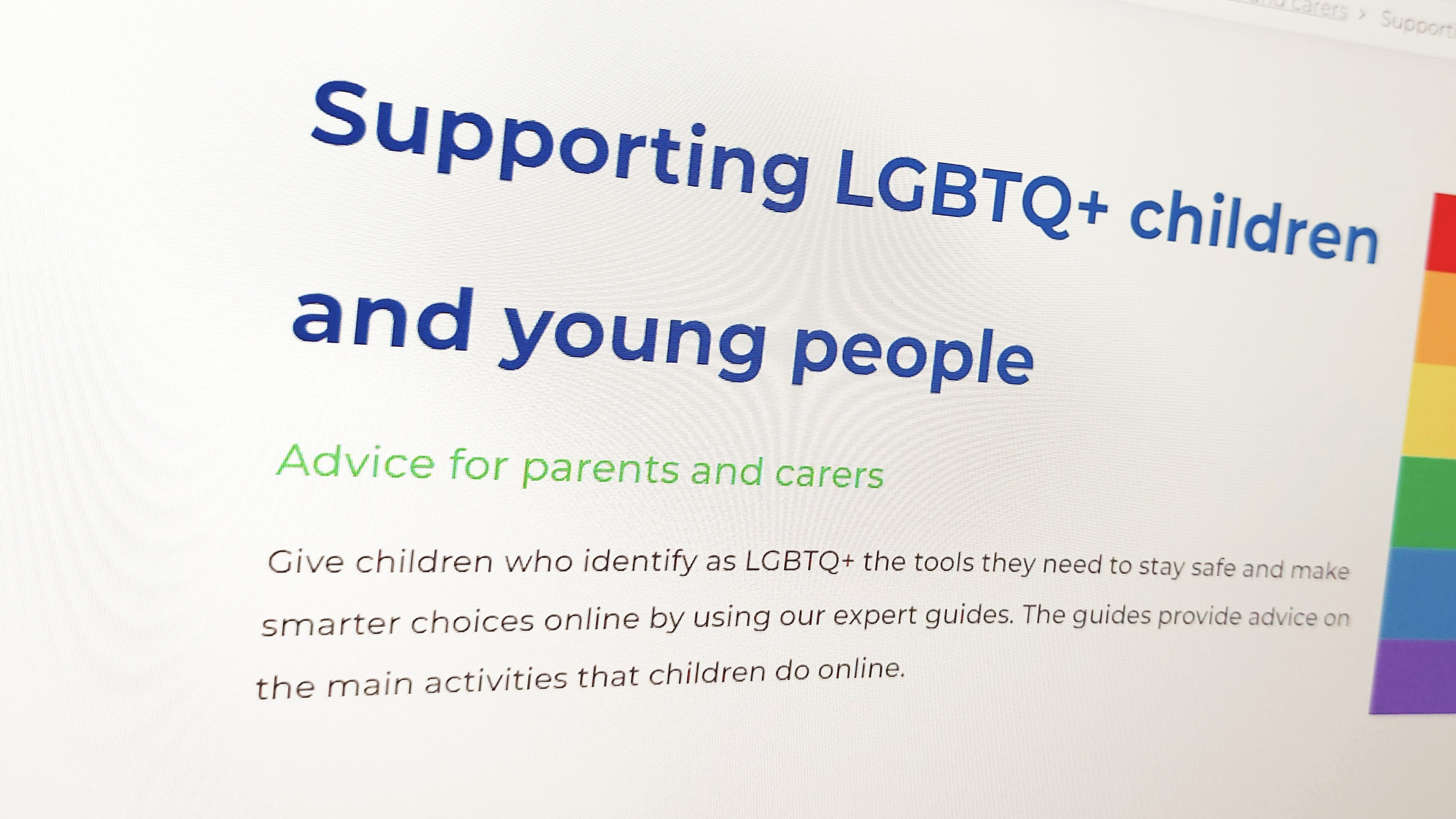 Supporting LGBTQ+ children and young people - Simfin | Esafety ...