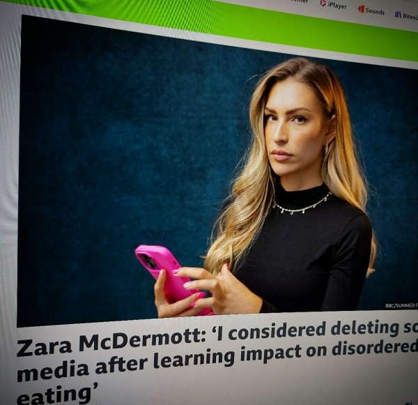Zara McDermott: ‘I considered deleting social media after learning impact on disordered eating’