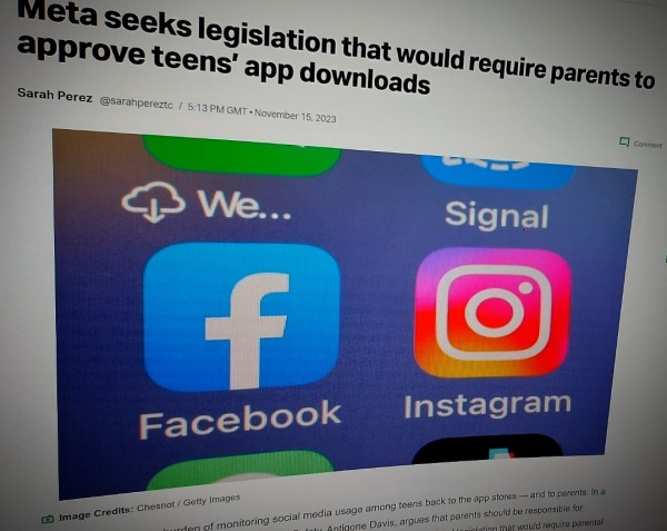 Meta seeks legislation that would require parents to approve teens’ app downloads