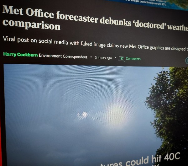 Met Office forecaster debunks ‘doctored’ weather map comparison