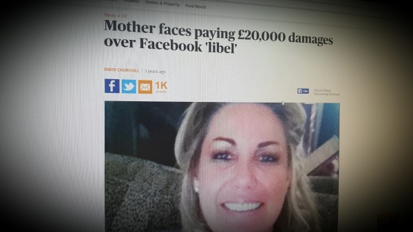 Mother faces paying £20,000 damages over Facebook 'libel'