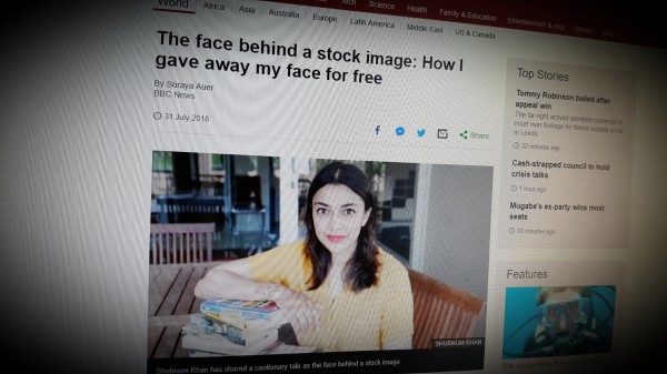 The face behind a stock image: How I gave away my face for free